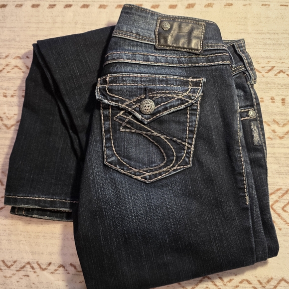 Dark Blue Women's Silver Jeans - Picture 1 of 8